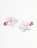 Kids Star Shaker Hair Clips 2-Pack