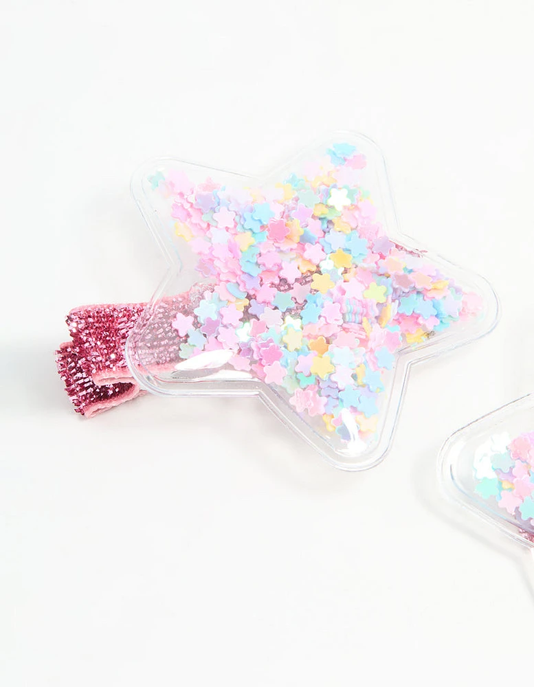 Kids Star Shaker Hair Clips 2-Pack