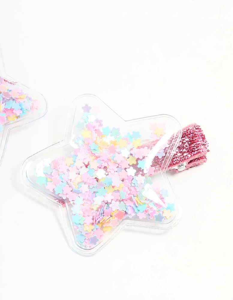 Kids Star Shaker Hair Clips 2-Pack