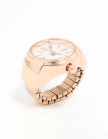 Rose Gold Statement Watch Ring