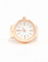 Rose Gold Statement Watch Ring