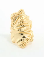 Gold Plated Molten Rock Ring