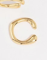 Gold Plated Organic Ear Cuffs