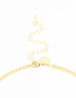 Gold Plated Thin Chain Layered Necklace