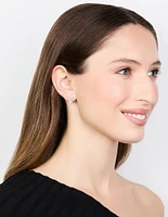 Sterling Silver Cubic Zirconia Bow & Drop Stud Earrings