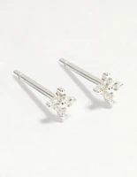Sterling Silver Baby Flower Stud Earrings