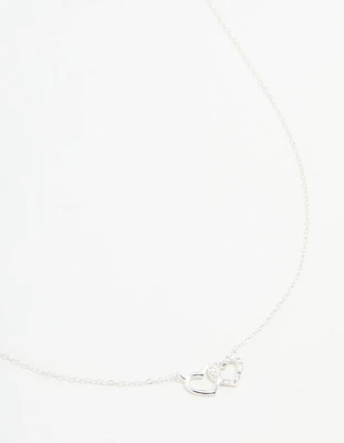 Sterling Silver Heart Link Necklace