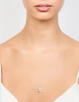 Sterling Silver Heart Link Necklace