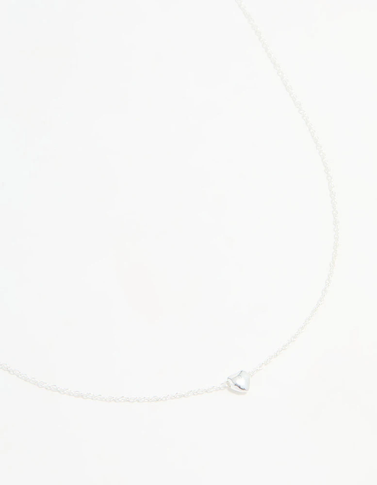 Sterling Silver Heart Pendant Necklace
