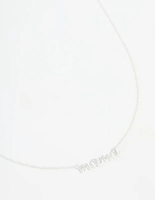 Sterling Silver Mama Pendant Necklace