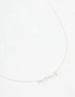 Sterling Silver Mama Pendant Necklace