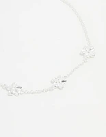 Sterling Silver Flower Trio Bracelet