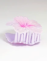 Purple Ombre Hibiscus Hair Claw Clip
