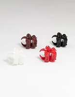 Multicoloured Mini Frangipani Claw Clips 4-Pack