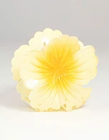 Yellow Ombre Hibiscus Hair Claw Clip