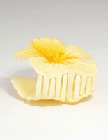 Yellow Ombre Hibiscus Hair Claw Clip