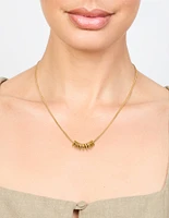 Waterproof Gold Plated Stainless Steel Rondell Necklace