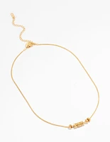 Waterproof Gold Plated Stainless Steel Rondell Necklace