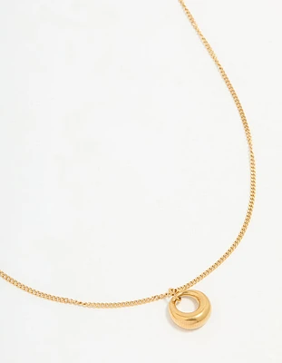 Waterproof Gold Plated Stainless Steel Bold Pendant Necklace