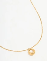 Waterproof Gold Plated Stainless Steel Bold Pendant Necklace
