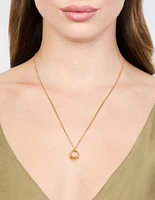 Waterproof Gold Plated Stainless Steel Bold Pendant Necklace