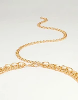 Gold Pearl Mixed Chain Belt