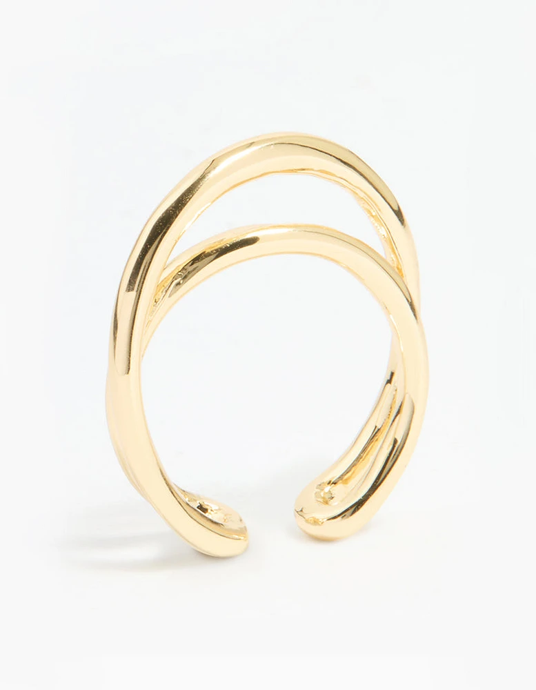 Gold Plated Open Band Ring