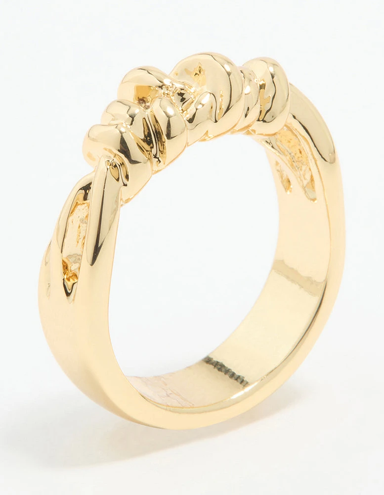 Gold Plated Dainty Knot Ring