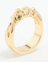 Gold Plated Dainty Knot Ring