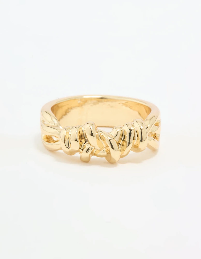 Gold Plated Dainty Knot Ring