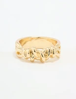 Gold Plated Dainty Knot Ring