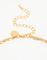 Waterproof Gold Plated Stainless Steel Evil Eye Layered Necklace