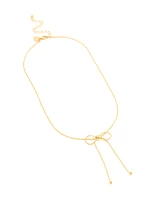 Waterproof Gold Plated Stainless Steel Snake Chain Bow Necklace