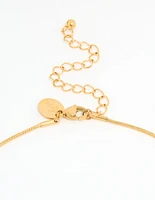Waterproof Gold Plated Stainless Steel Snake Chain Bow Necklace