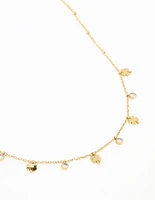 Waterproof Gold Plated Stainless Steel Cubic Zirconia Clover Pendant Necklace