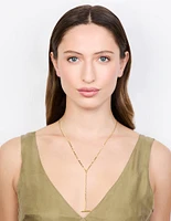 Waterproof Gold Plated Stainless Steel T-Bar Necklace