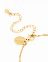 Waterproof Gold Plated Stainless Steel Dainty Heart Bracelet