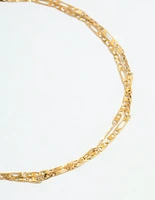 Waterproof Gold Plated Stainless Steel Double Layered Anklet