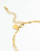 Waterproof Gold Plated Stainless Steel Double Layered Anklet