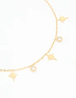 Waterproof Gold Plated Stainless Steel Cubic Zirconia Anklet