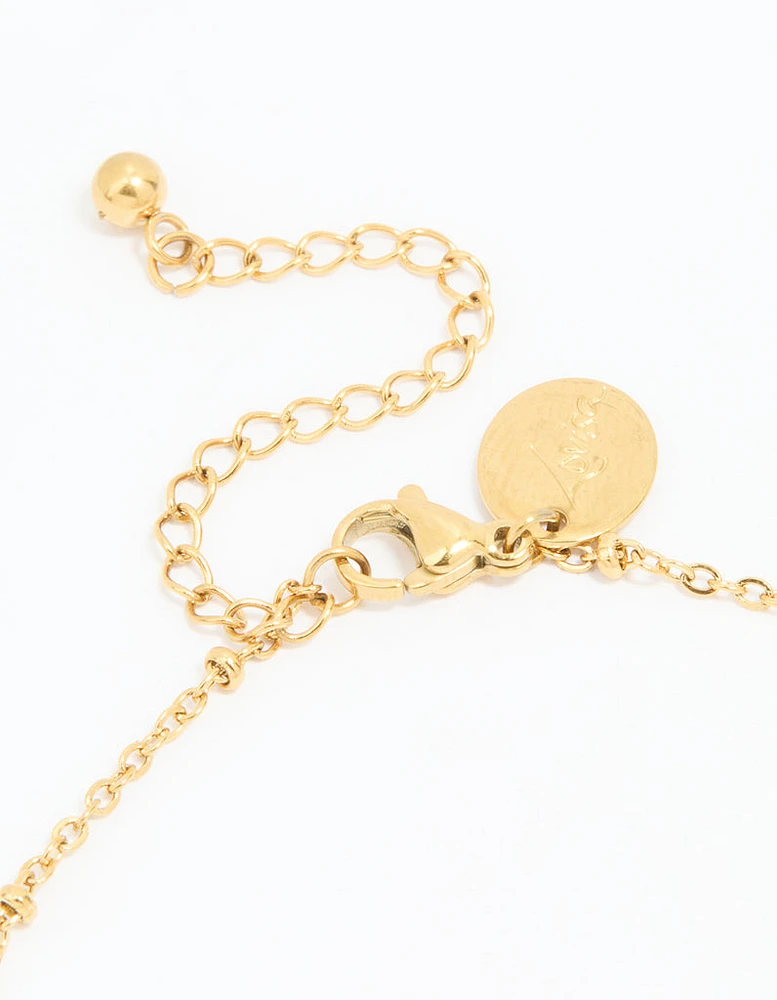 Waterproof Gold Plated Stainless Steel Disc Anklet