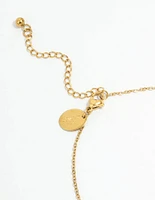 Waterproof Gold Plated Stainless Steel Cubic Zirconia Droplet Anklet