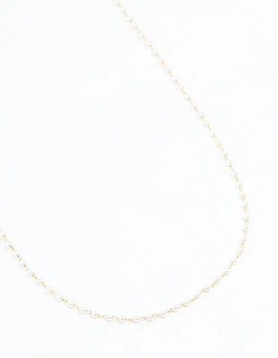 Waterproof Gold Plated Stainless Steel Pearl Waist Chain