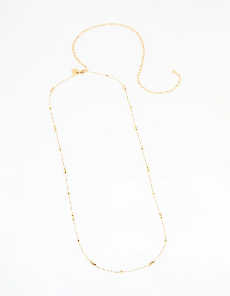 Waterproof Gold Plated Stainless Steel Beaded Waist Chain