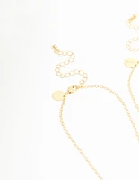 Kids Gold Shaker Bunny BFF Pendant Necklaces 2-Pack