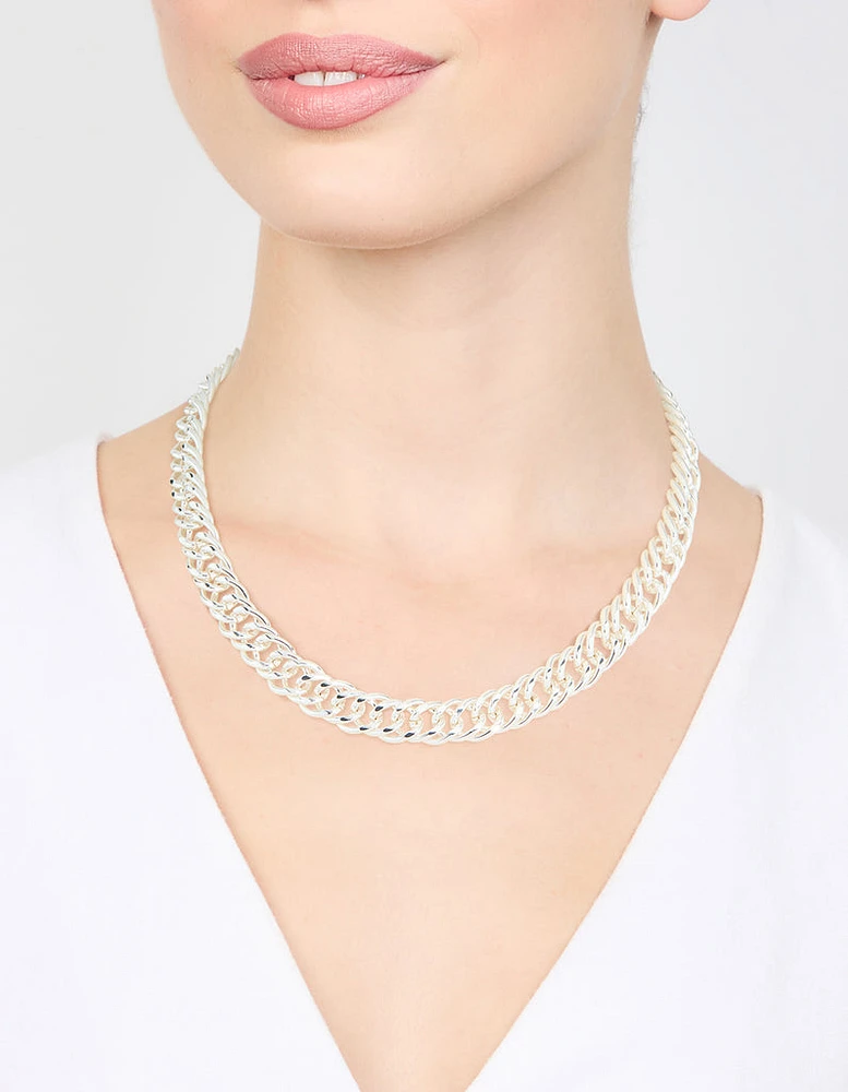 Silver Chain Large Necklace