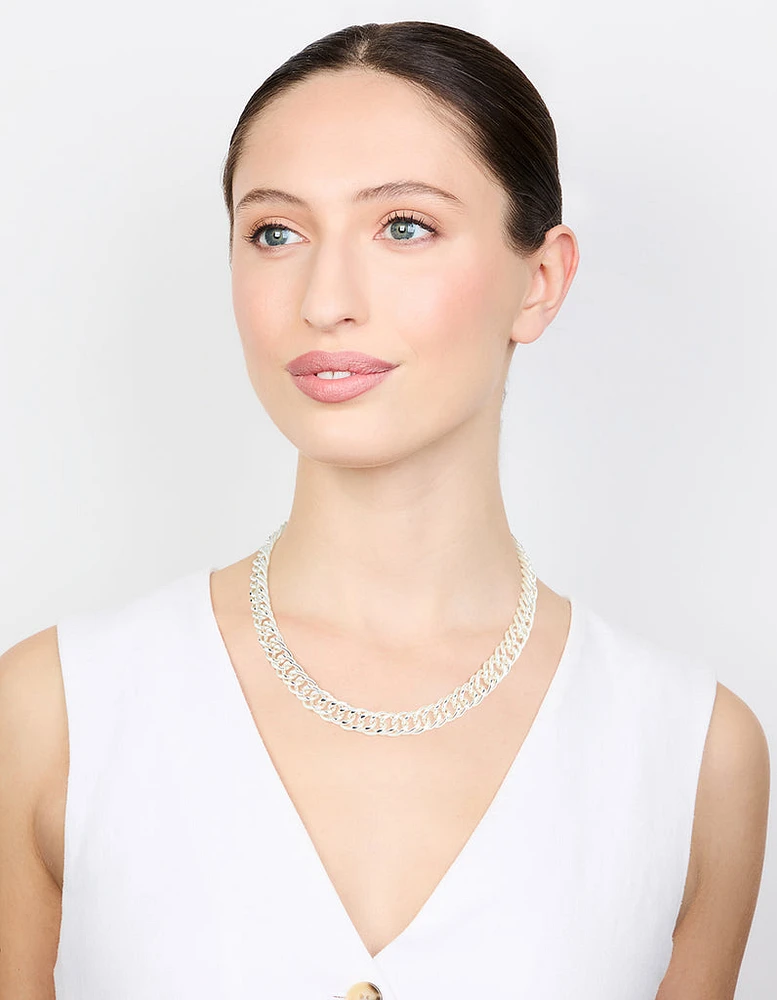 Silver Chain Large Necklace