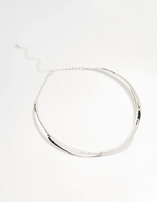 Silver Thin Choker Necklace