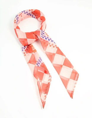 Red Fabric Vacation Print carf
