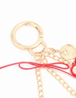 Gold Amour Heart Keychain